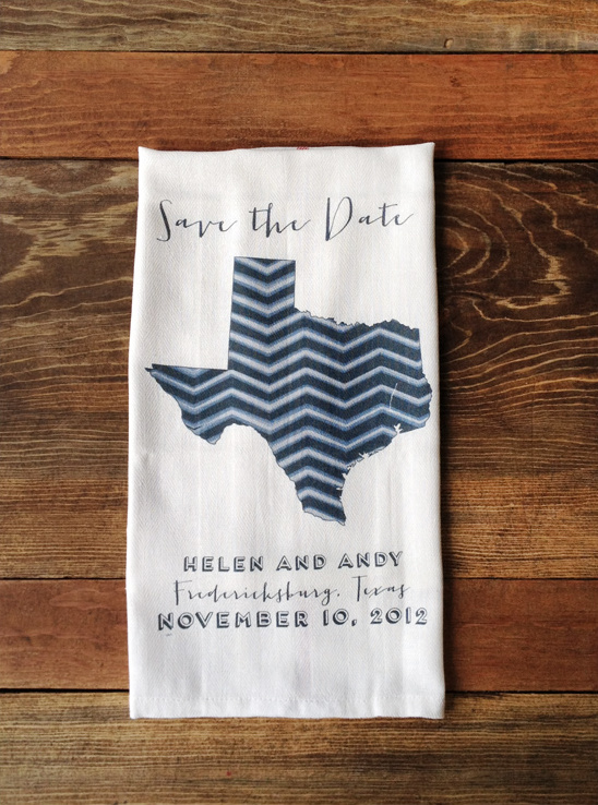 Cute State Save-the-Date Towels on Sale!