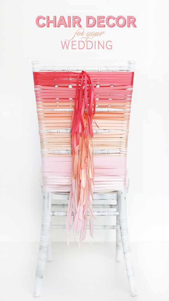 DIY Glamorous Ribbon Chairs for Weddings and Bridal Showers