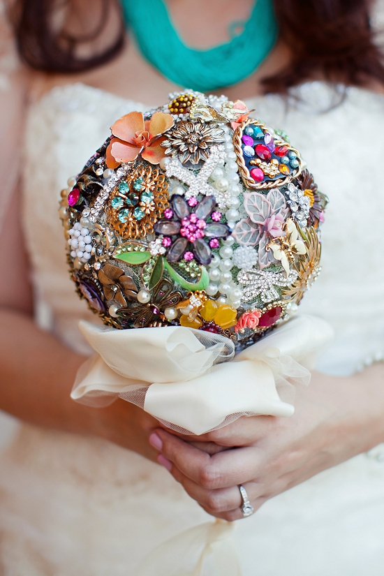 Handmade Vintage Wedding Ideas: Heirloom Jewelry Bouquet & More