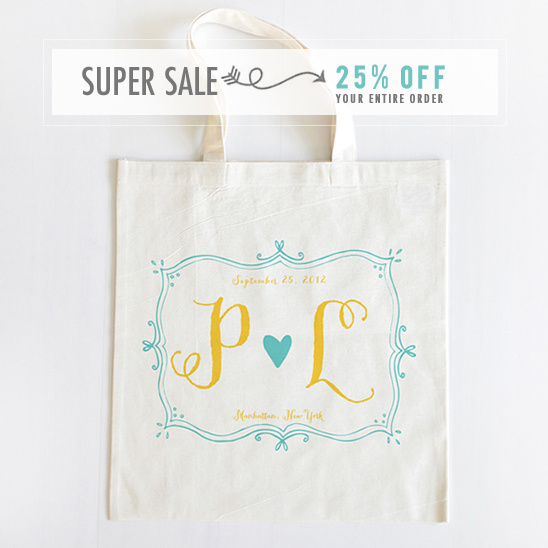 Save 25% on Customized Gifts! Sale Ends October 18, 2012