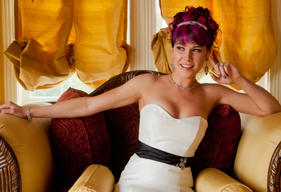 Alternative Bride: Purple Hair and Unique Wedding Portraits
