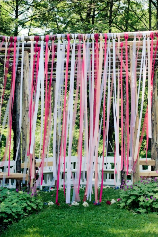 Rustic Ribbon Wedding: Charming Ceremony Backdrops & Decor Ideas