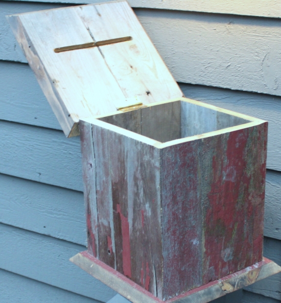 Rustic Barnwood Wedding Card Box for Keepsakes