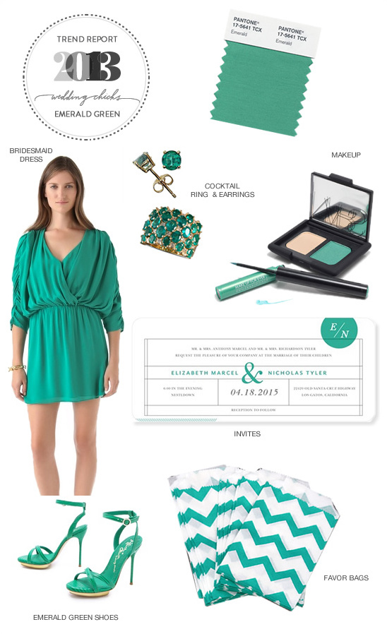 Emerald Green Wedding Ideas: 2013 Pantone Color