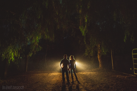 Night Engagement Photoshoot: Romantic Dark Images