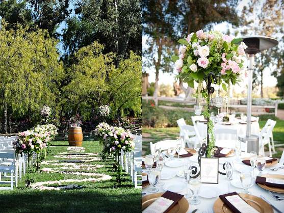 Sweet Pink & Brown Temecula Vineyard Wedding