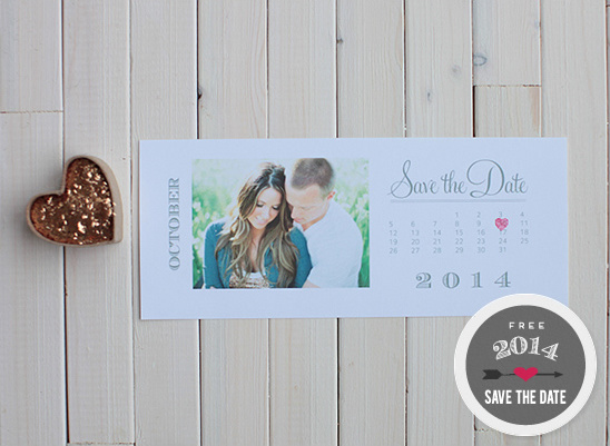 DIY 2014 Calendar Save The Dates & Custom Phone Wallpapers