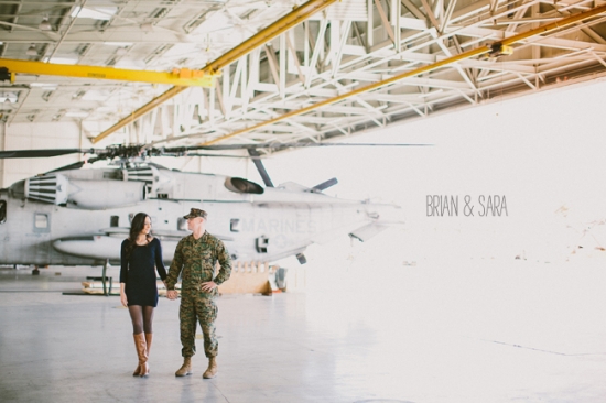 Military Helicopter Engagement Photoshoot: Brian & Sara's Session