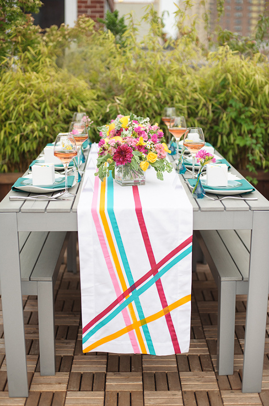DIY Tape Art Invitations: Inspired by Maya Hayuk for a Colorful Wedding