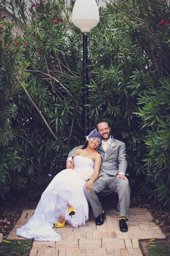 Gray and Yellow Wedding with Cultural Touches and Vintage Decor