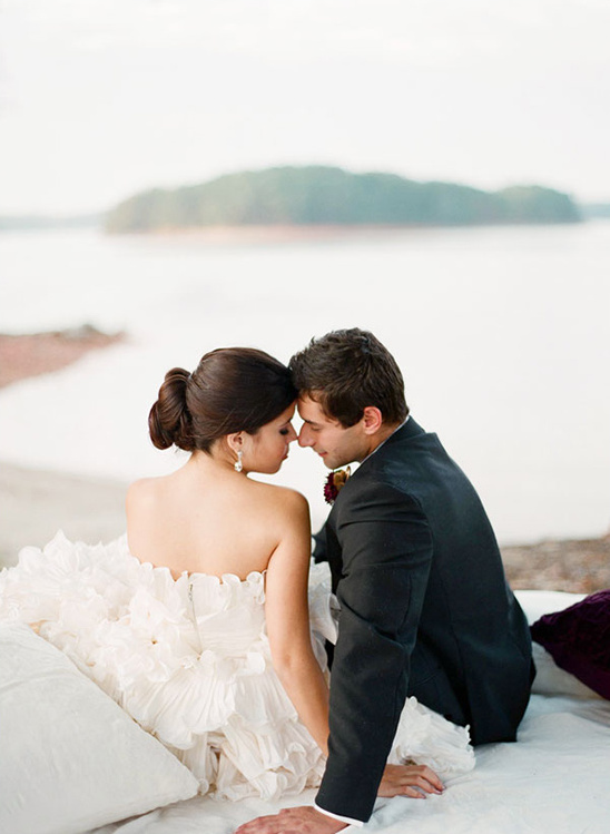 Romantic Lake Lanier Islands Wedding Inspiration with Purple, Gold & Glam