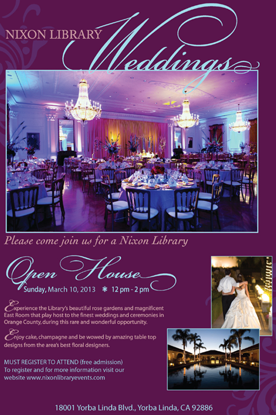 Wedding Open House at Nixon Library: Cake, Champagne & Planning!