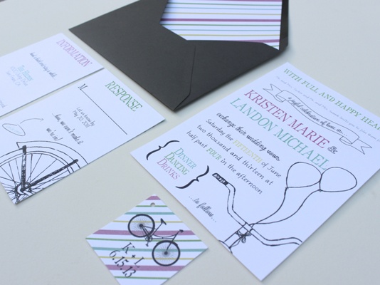Hand-Drawn & Painted Wedding Invitations for a Personal Touch