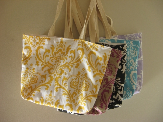 Damask Tote Bags: Perfect Wedding Gifts for Bridesmaids & Mothers