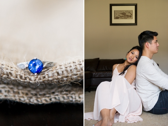 Dog + Bedroom Engagement = Love [Sphynge Photography]