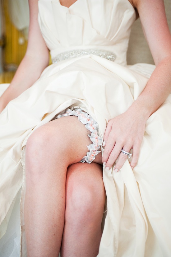 Peach and Gray Lace Wedding Garter Inspiration
