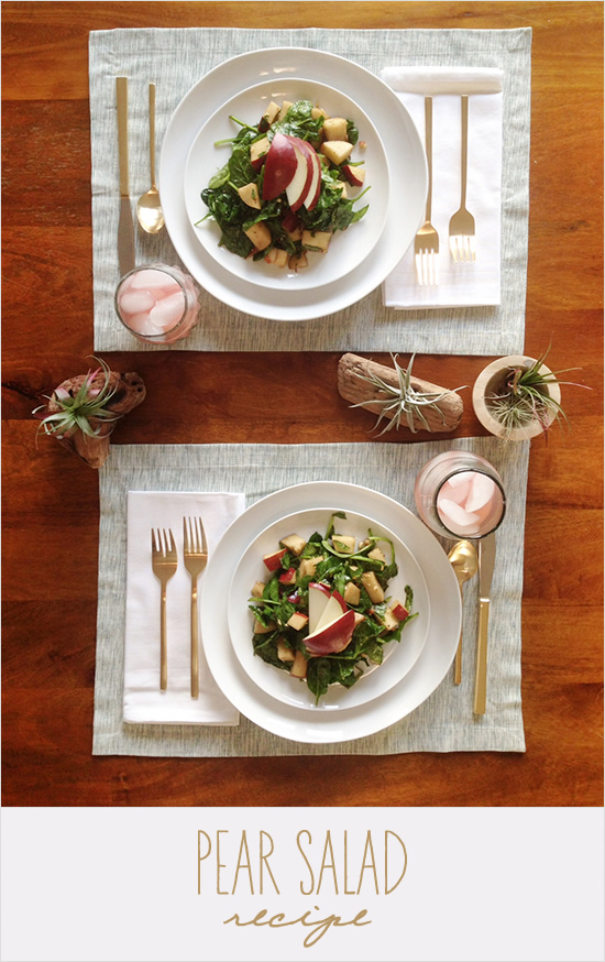 Easy Pear Salad Recipe with Gorgonzola and Almonds