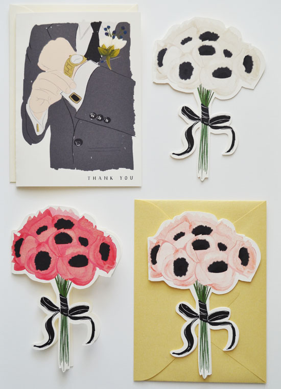 Whimsical Floral Thank You Cards for Bridal Party Attendants