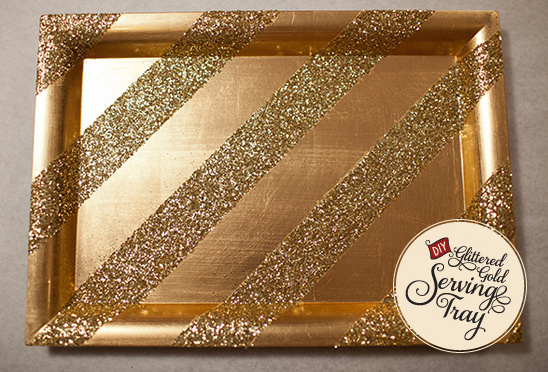 DIY Glittered Gold Serving Tray: Sparkle & Pizzazz for Your Guests