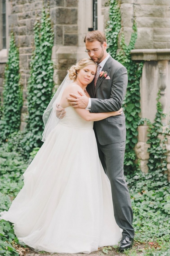 Classic Peach and Gray Wedding at Trinity College Chapel & Royal Conservatory