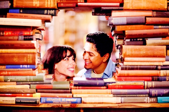 Romantic Bookstore Engagement Session: Love Among Books