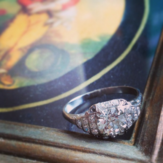 Trumpet & Horn: Stunning Vintage Engagement Rings on Instagram