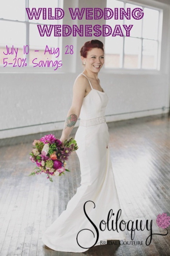Wild Wedding Wednesdays at Soliloquy Bridal couture