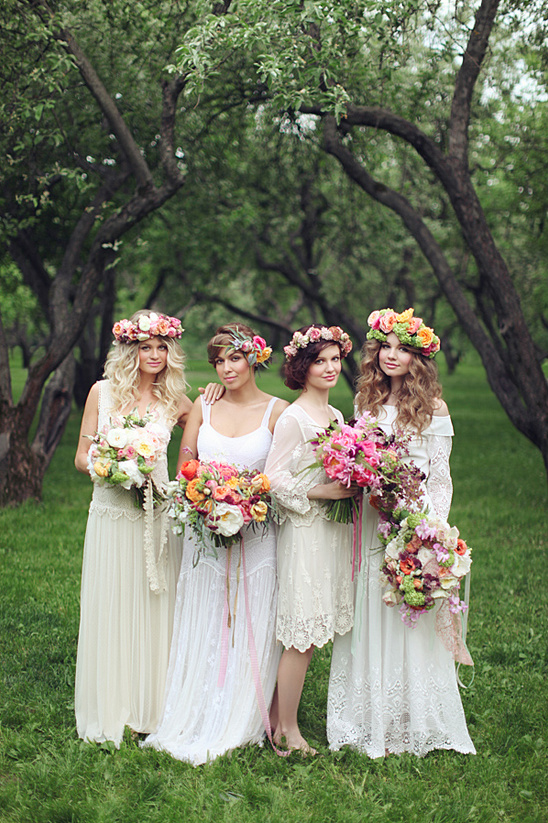 Boho Chic Bridal Inspiration with Blush Petals Florals