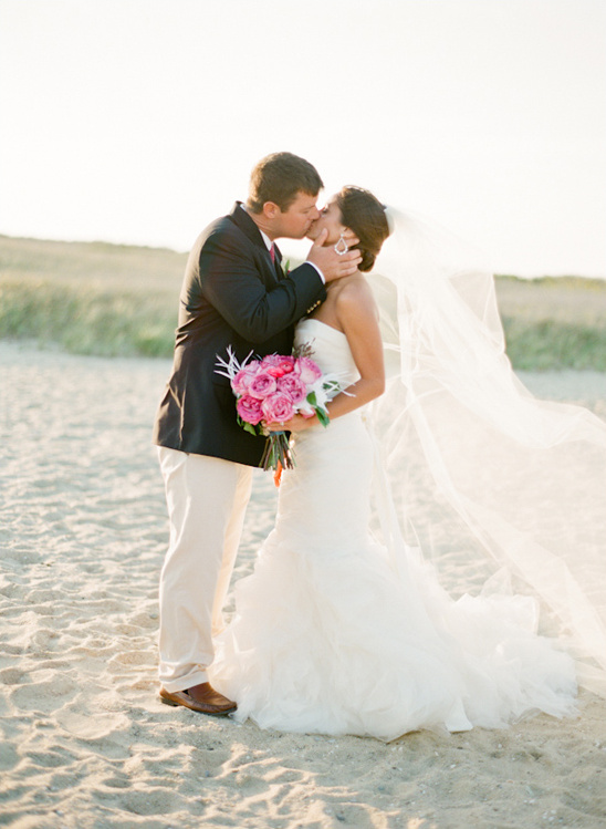 Nantucket Beach Wedding: Pink, Gold, and Glamorous Seaside Charm