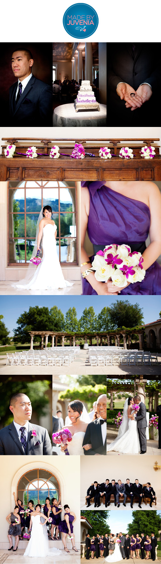 Elegant Purple Wedding at Ruby Hill with Fuchsia Details