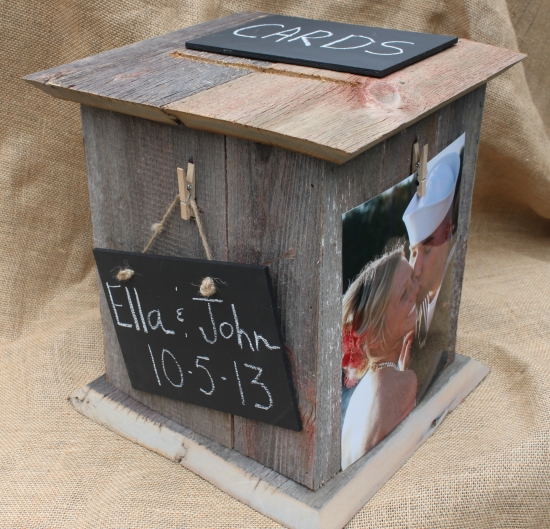 Rustic Barnwood Wedding Card Box - Sale!