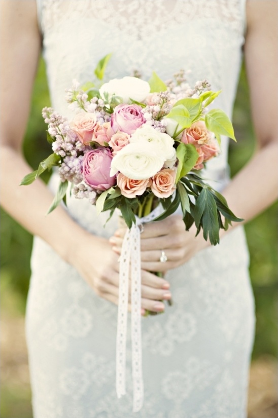 Vintage Peach & Lace Orchard Wedding Inspiration in Las Vegas