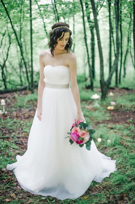 Minnesota Forest Wedding Inspiration: Pink, Gold, and Romance