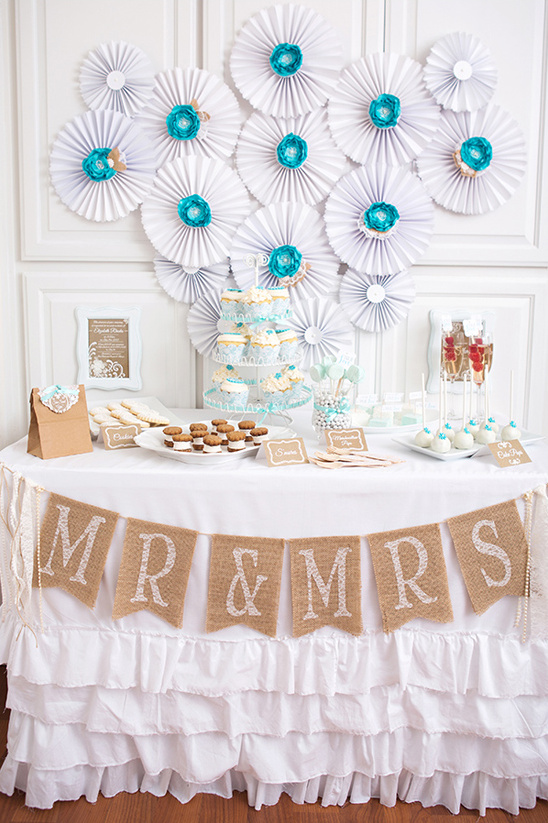 Tiffany Blue & White Cake Table Ideas for Bridal Celebrations