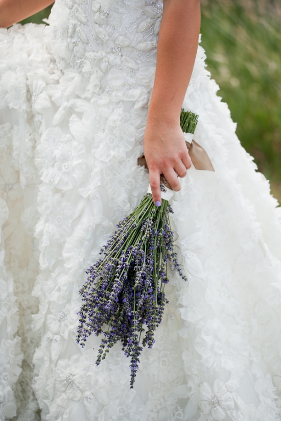 Colorado Lavender Wedding Bouquet & Boutonniere