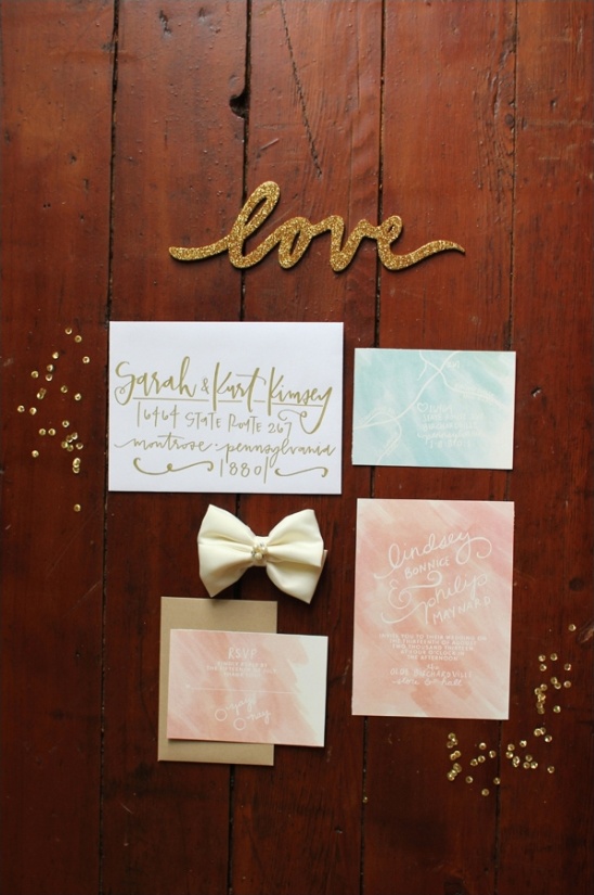 Coral, Mint & Gold Vintage Wedding Inspiration in Pennsylvania