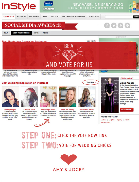Nominated for InStyle Social Media Award!