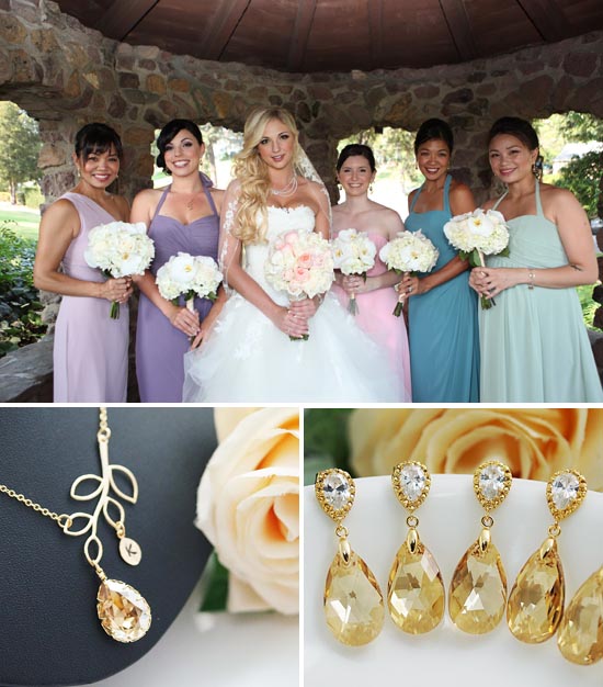 Bride and Bridesmaids Adorned with Exquisite Jewelry Gifts