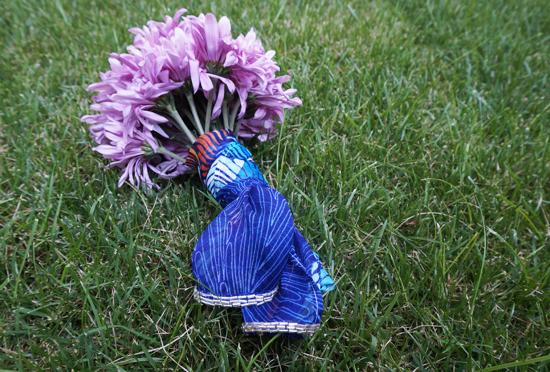 Glam Up Bridal Bouquets with Fabric Scarves