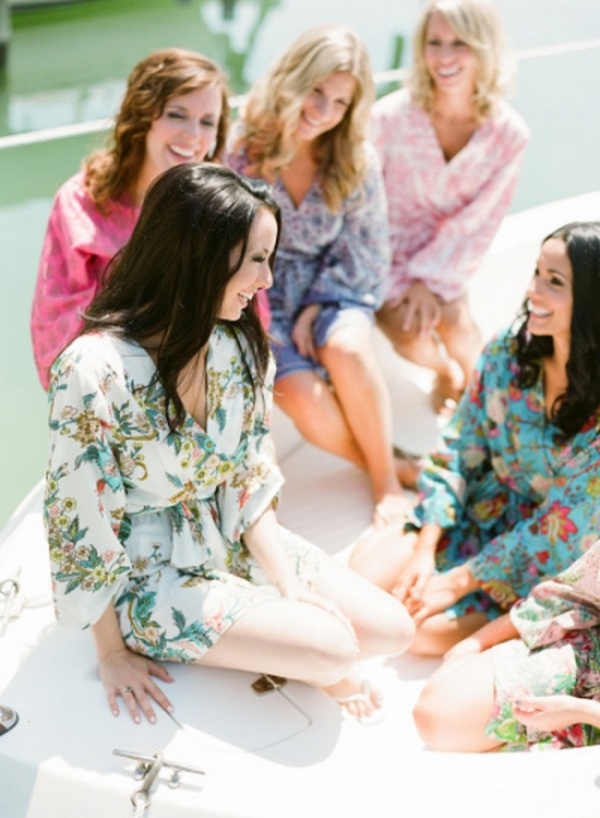 Beach Wedding Inspiration: Bridesmaids Robes & Pastel Dreams