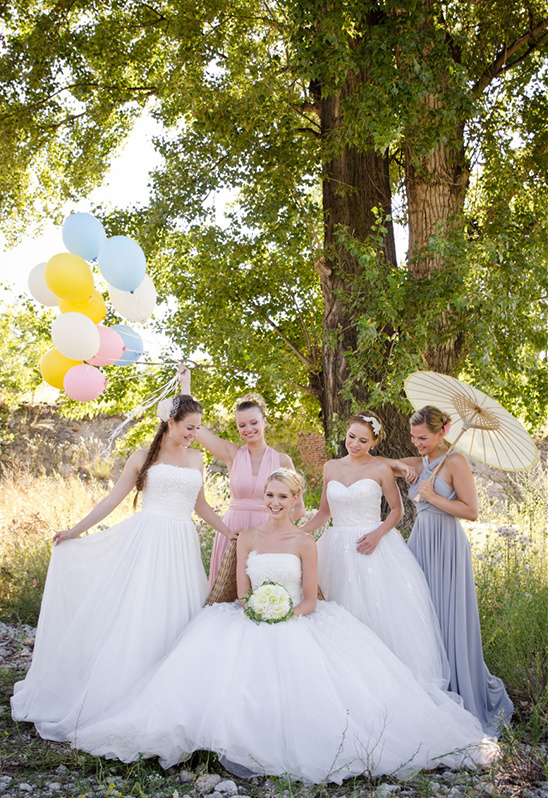Austrian Pastel Wedding Inspiration with Pronovias Gowns & Vintage Decor
