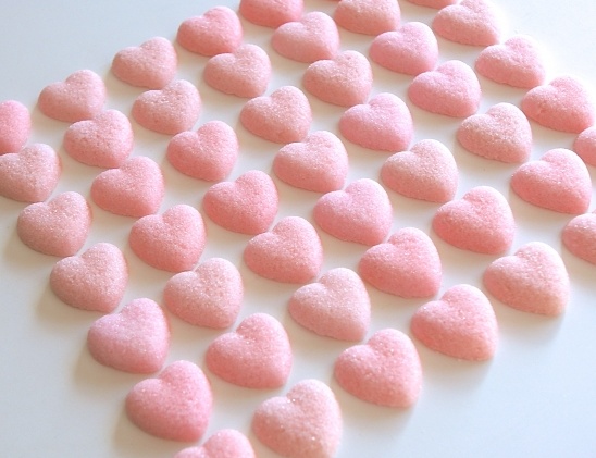 Handmade Flavored Sugar Heart Candies for Weddings and Parties