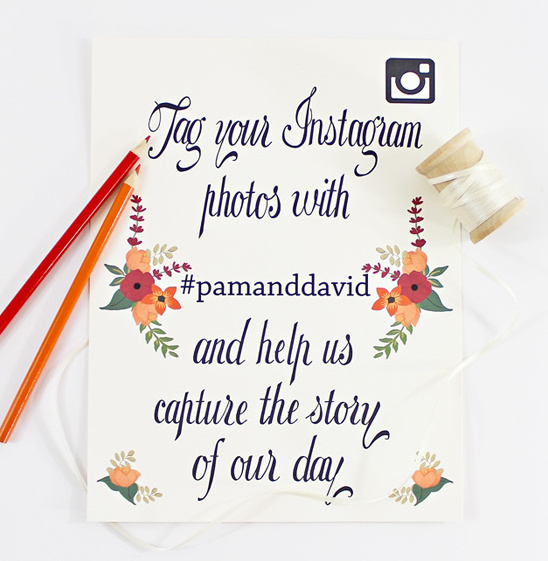 Free Printable Wedding Signs: Share Your Day on Instagram!