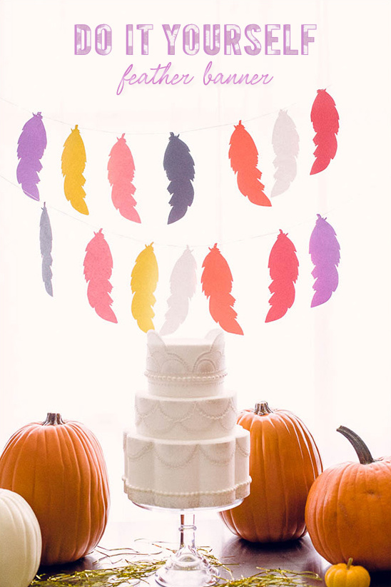 Easy DIY Feather Bunting Banner for Thanksgiving