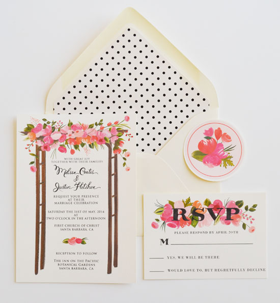Floral Wedding Invitation Set: Perfect for a Spring Outdoor Celebration