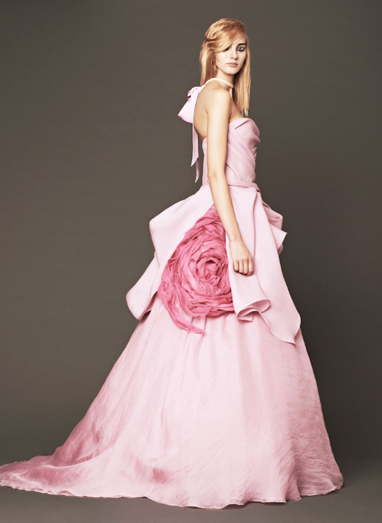 Vera Wang's Stunning Pink Wedding Gowns: A 2014 Collection