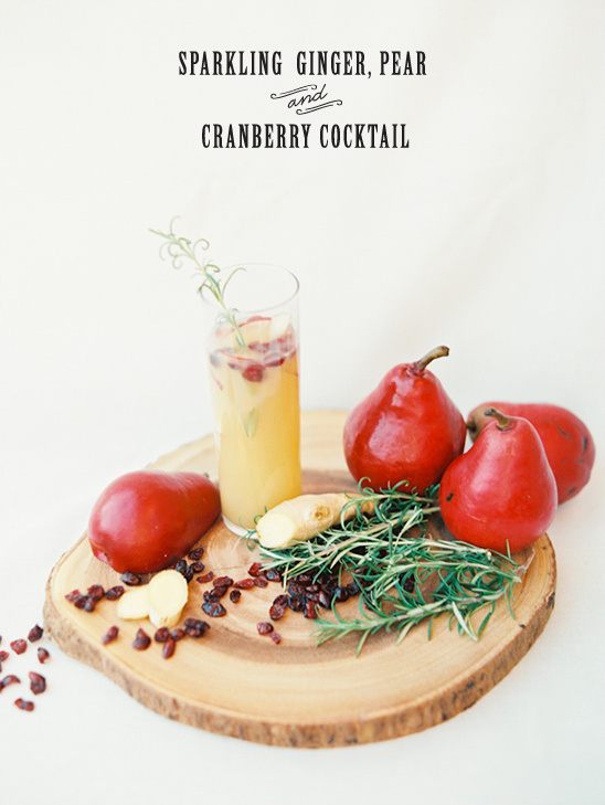 Festive Cocktails: Sparkling Ginger Pear, Homemade Pomegranate Liqueur