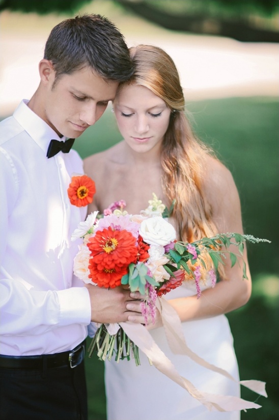 Romantic Garden Wedding Inspiration: Love Letters & Wildflowers