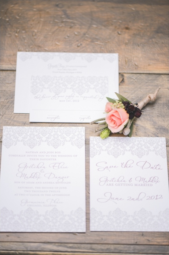 Peach and Purple Fall Wedding Inspiration