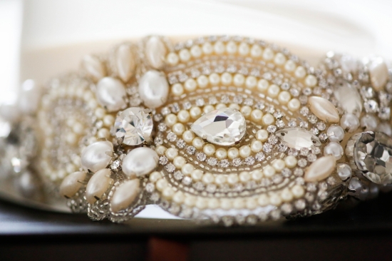 Elegant Bridal Sashes and Headpieces with Discount Code